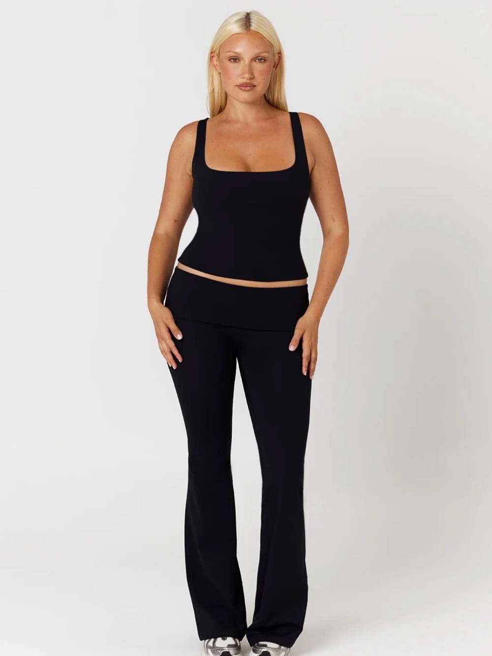CSB Form Invisible Scrunch Flare Fold Over Leggings